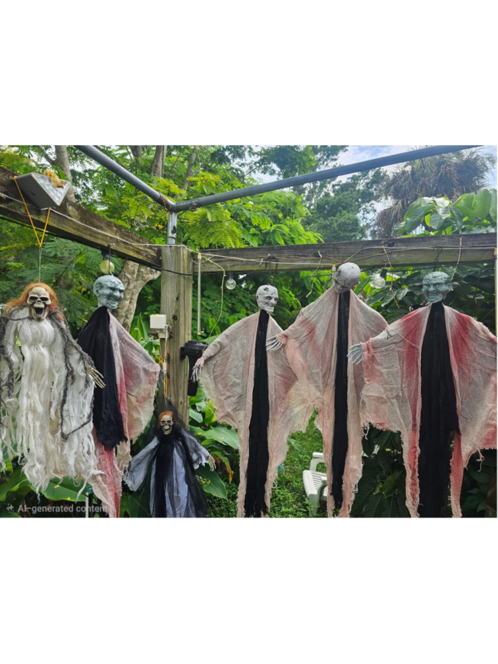 Vintage Halloween Hanging Ghoul & Grim Reaper Decor